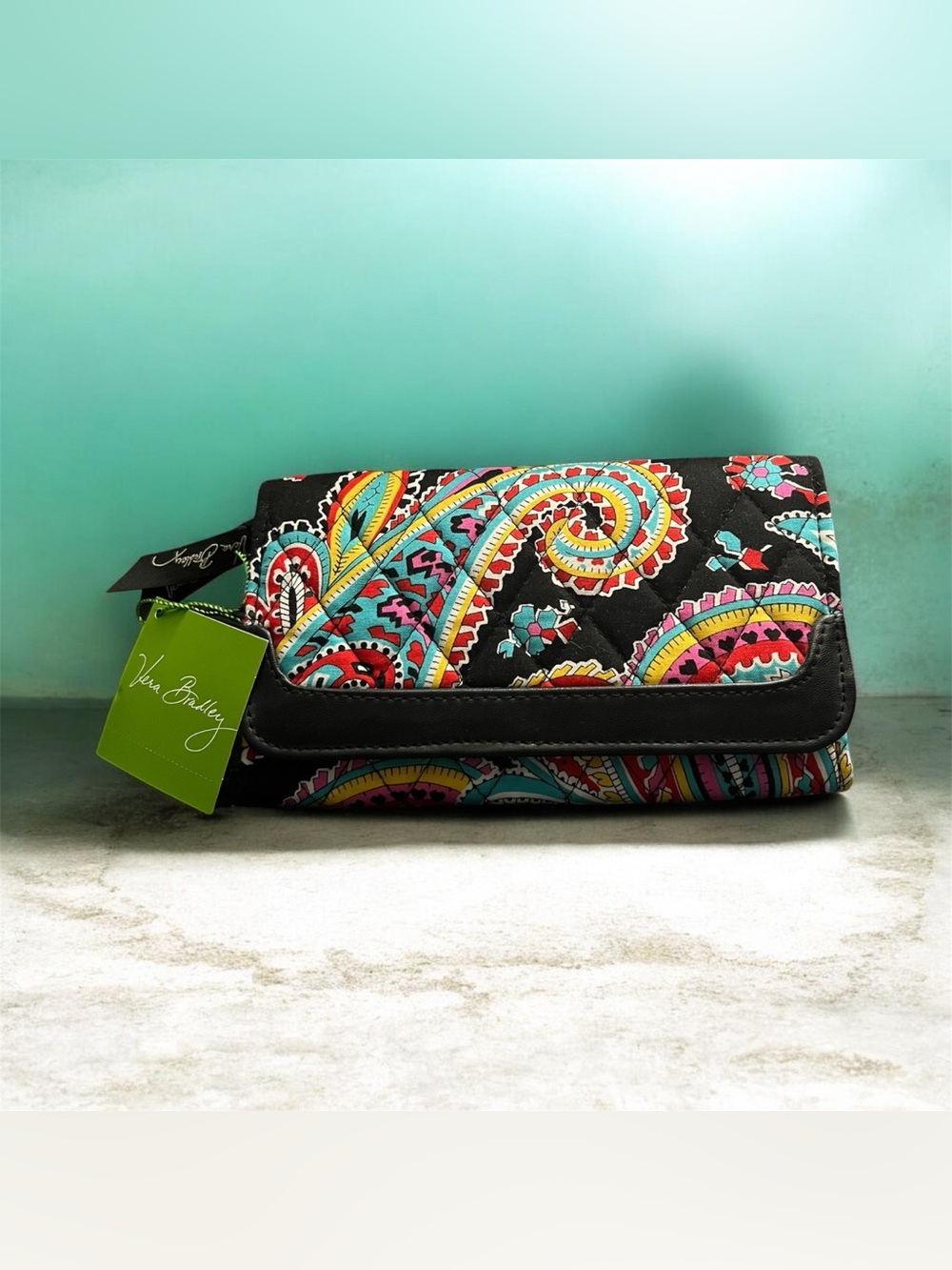 Vera Bradley Parisian Paisley Sleek and Chic Wallet/Clutch-NWT